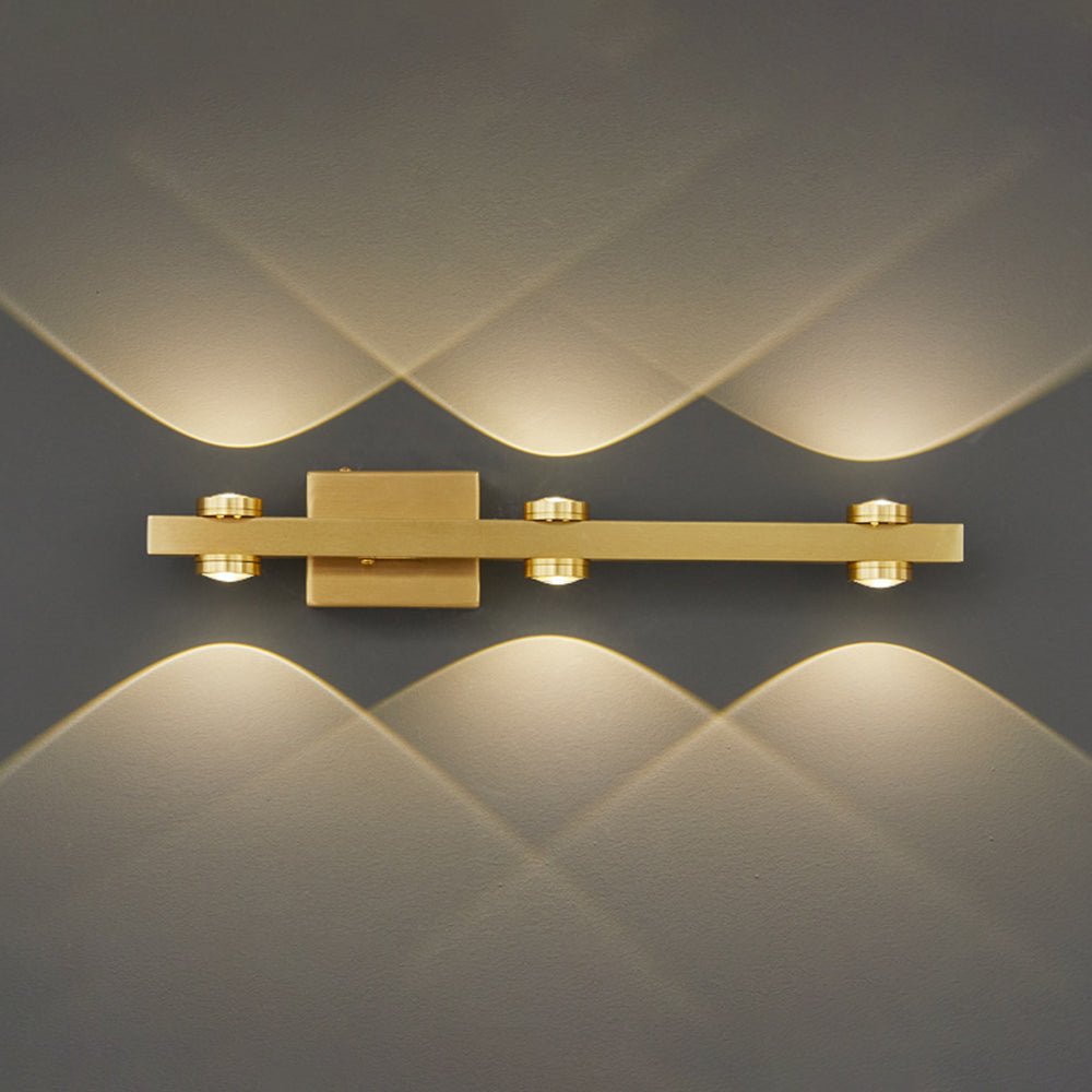 Moderne Metall LED Spiegel-Wandleuchte mit Schwenkspots View 16