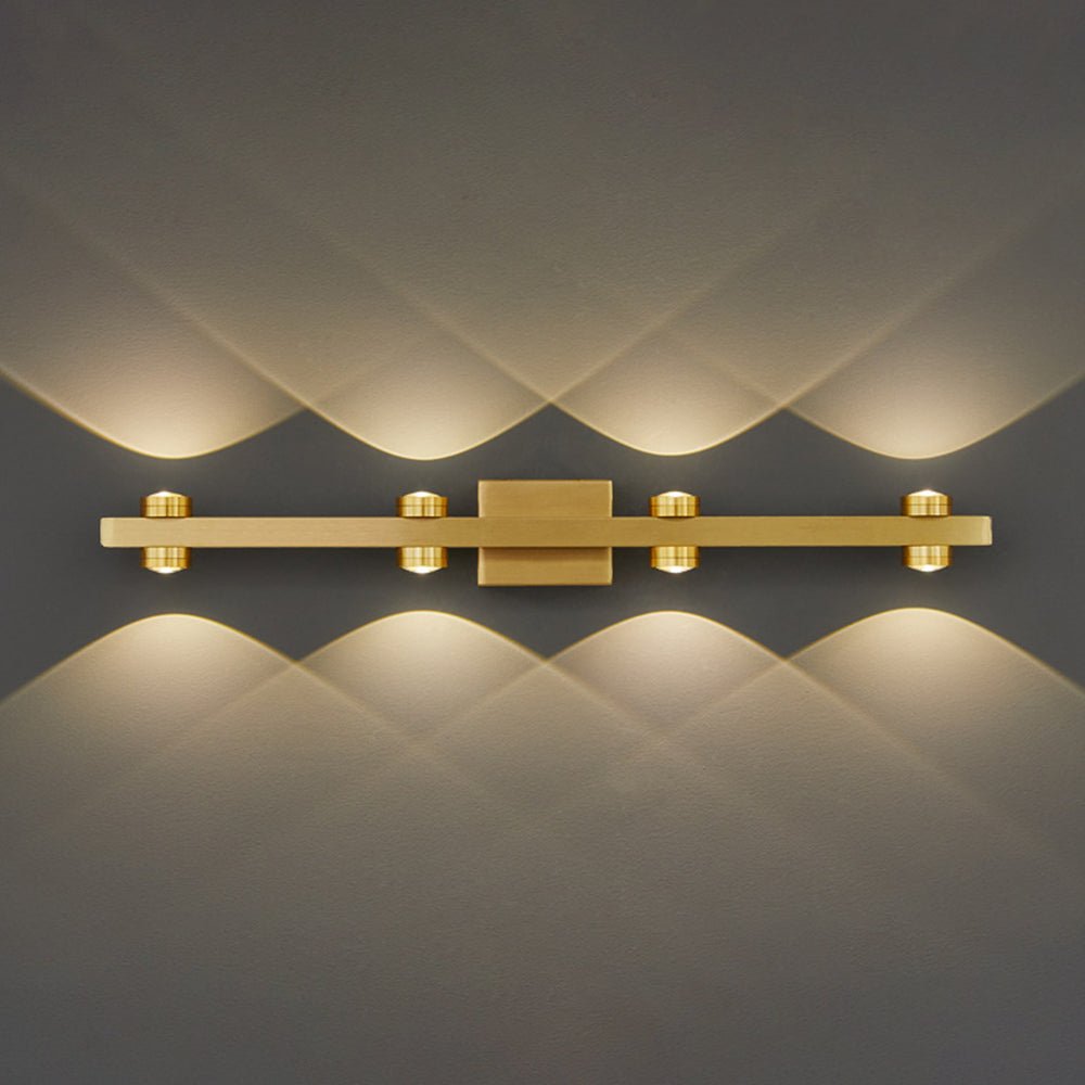 Moderne Metall LED Spiegel-Wandleuchte mit Schwenkspots View 17