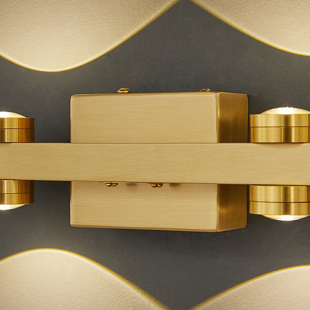 Moderne Metall LED Spiegel-Wandleuchte mit Schwenkspots View 18