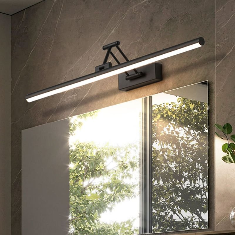 Moderne Metall LED Wandleuchte mit Spiegel Linear Angle