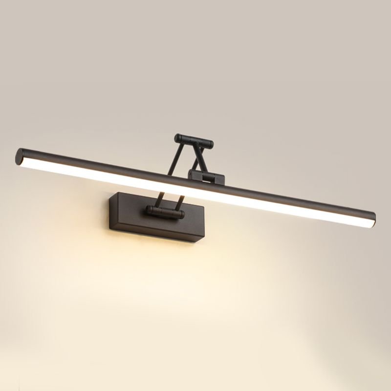 Moderne Metall LED Wandleuchte mit Spiegel Linear Front