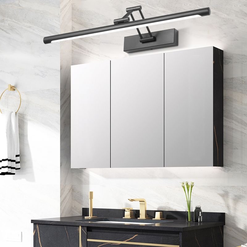 Moderne Metall LED Wandleuchte mit Spiegel Linear Lifestyle
