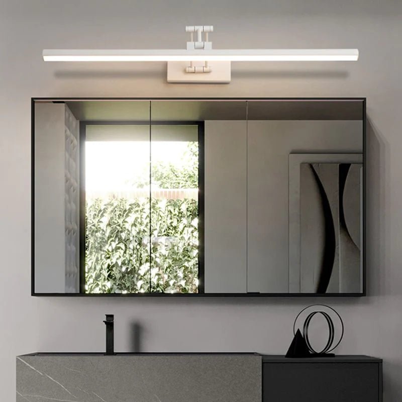 Moderne Metall LED Wandleuchte mit Spiegel Linear View 12
