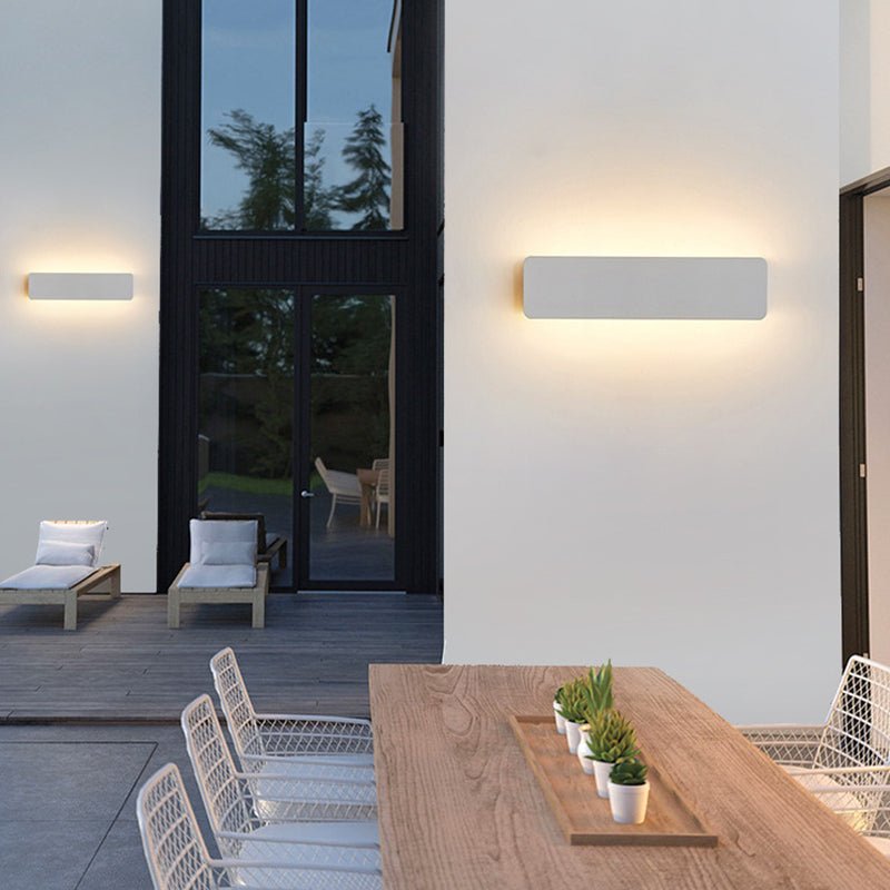 Moderne Metall LED Wandleuchte Weiß Schwenkbar Front