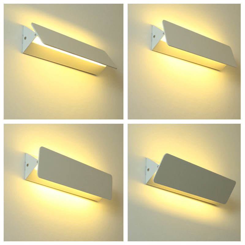 Moderne Metall LED Wandleuchte Weiß Schwenkbar View 17