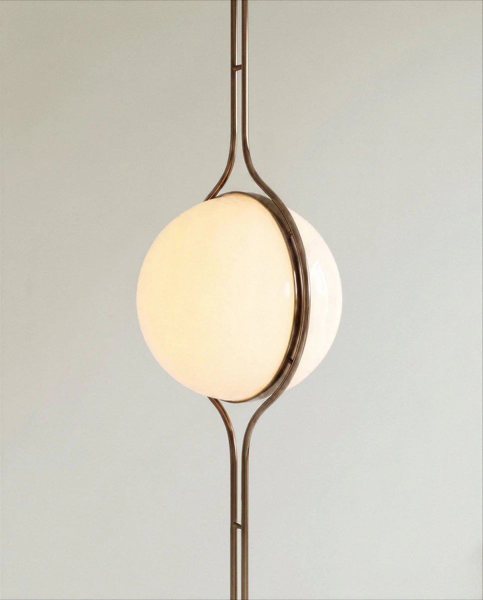 Moderne Metall Stehlampe Boden-Decke mit Kugelschirm Angle