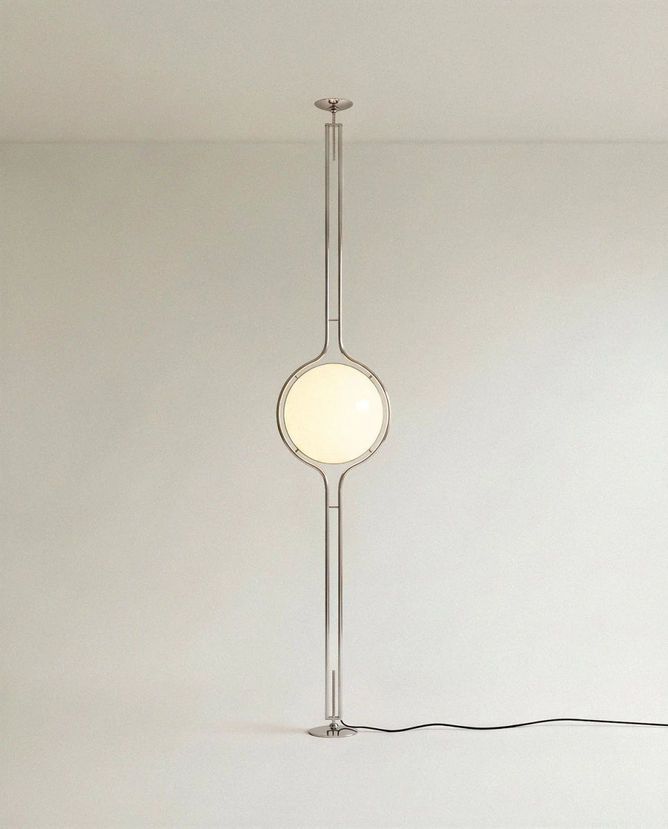 Moderne Metall Stehlampe Boden-Decke mit Kugelschirm Hero
