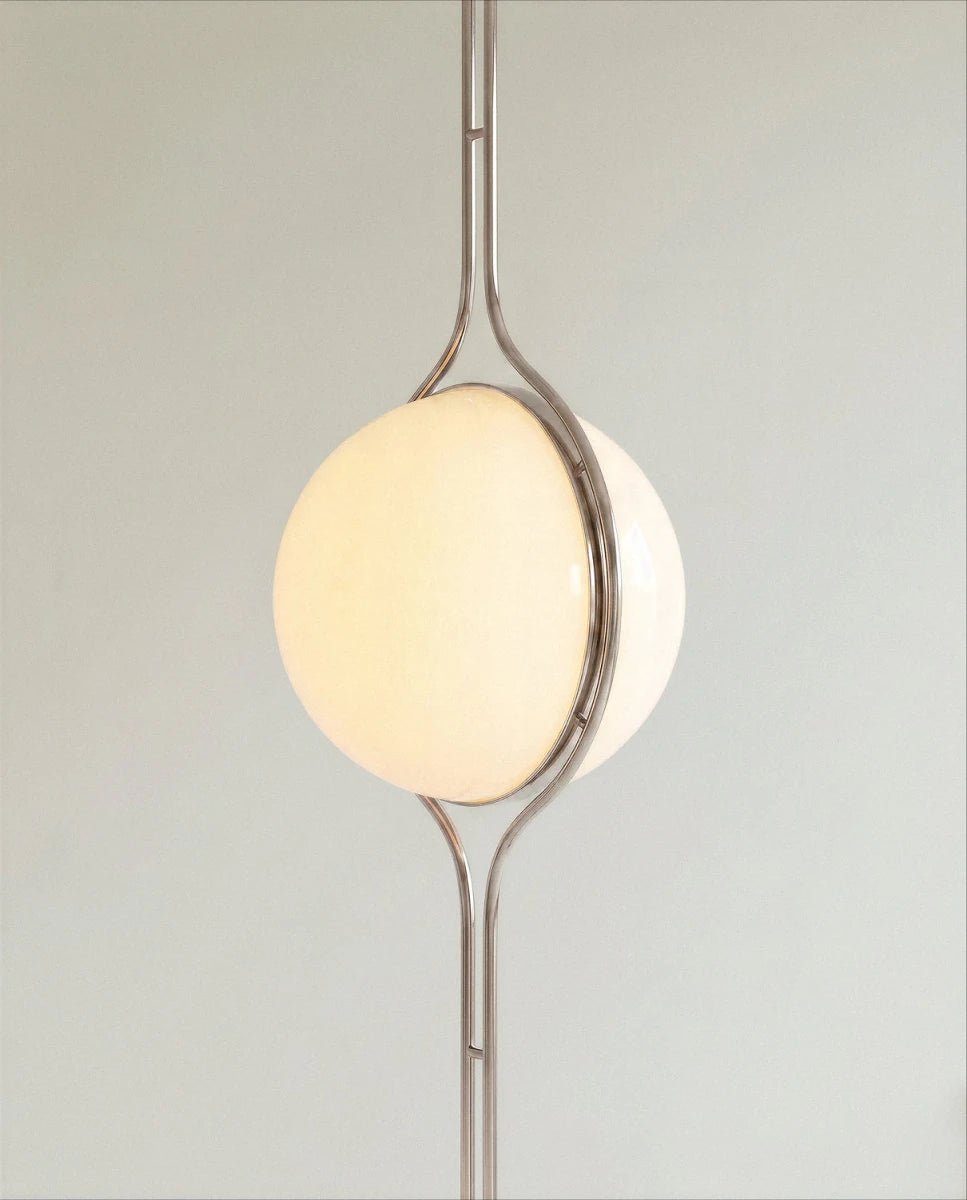 Moderne Metall Stehlampe Boden-Decke mit Kugelschirm Side