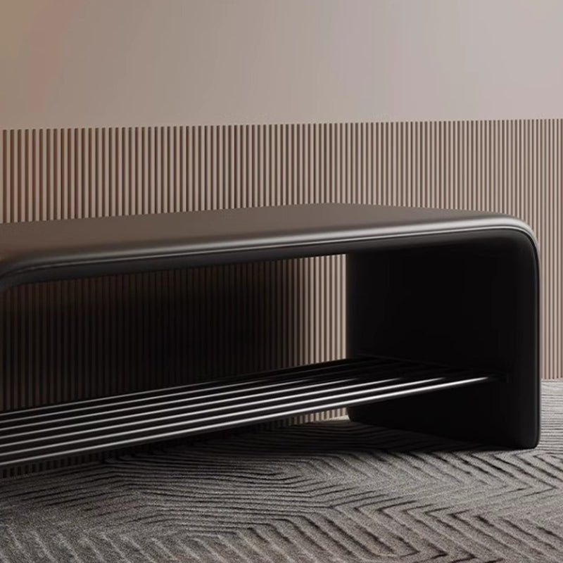 Moderne Schuhbank aus Kunstleder mit Stahlgestell Rechteckig View 18