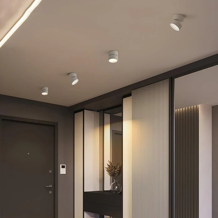 Moderner Aluminium LED Deckenstrahler Verstellbar Front
