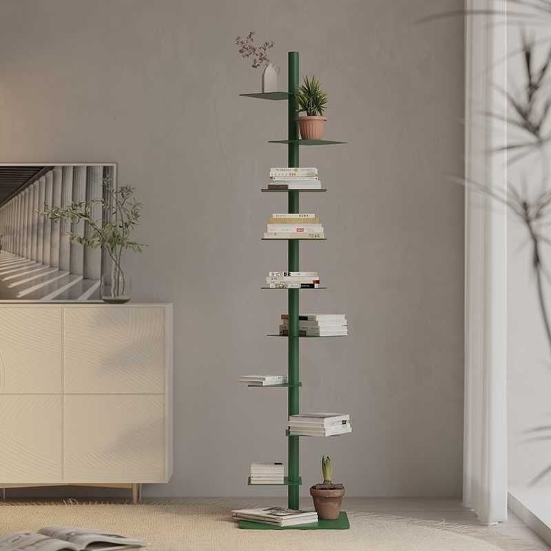 Modernes Metall Spiral Bücherregal mit 9 Ebenen Front