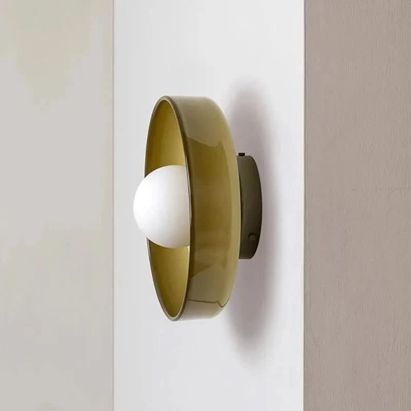 Nordische Glas Deckenlampe LED im Skandinavischen Stil Close Up