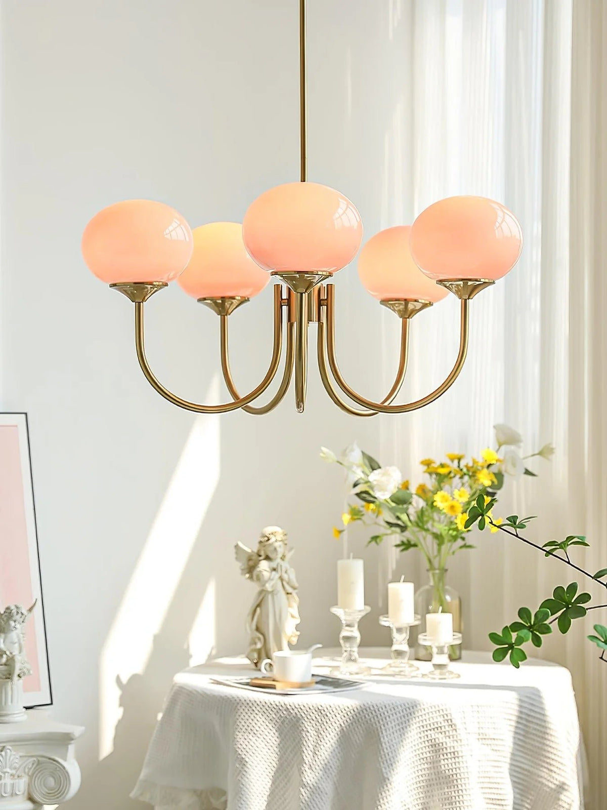 Retro Pendelleuchte mit kugelförmigen Glaskugeln Glamour Alternate