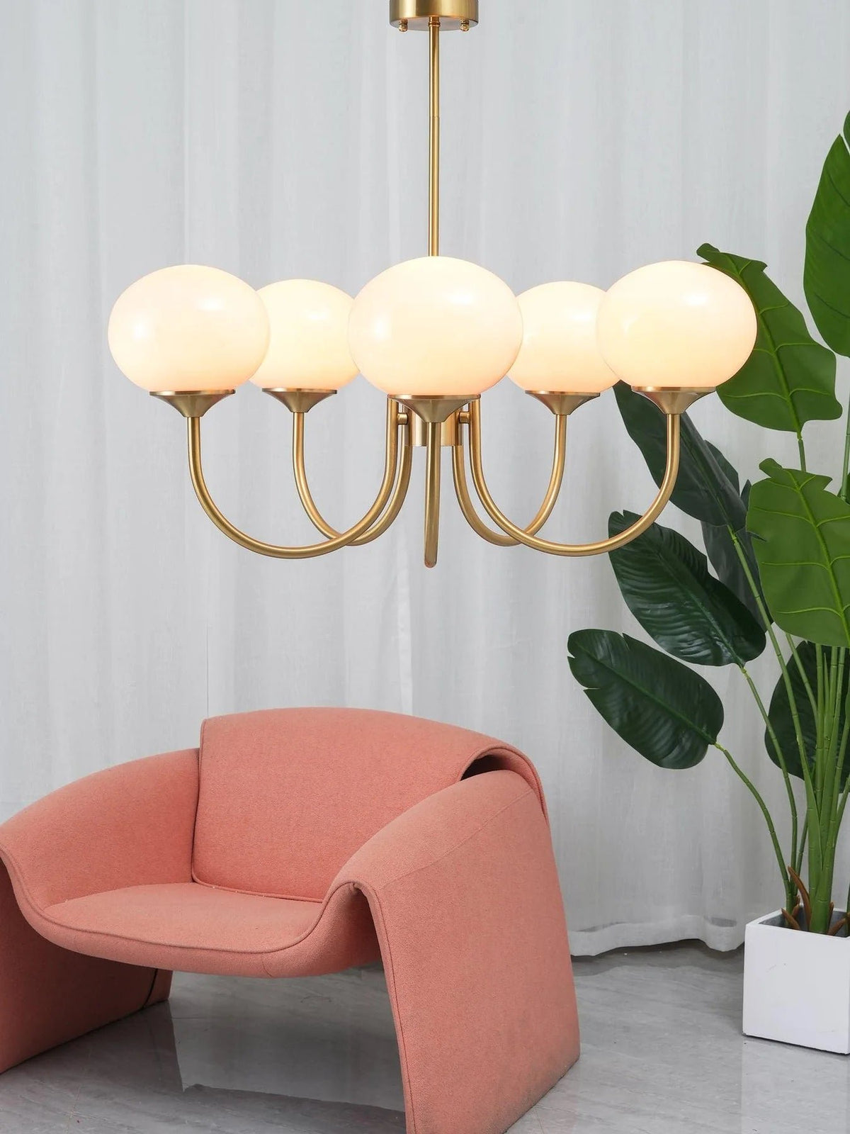 Retro Pendelleuchte mit kugelförmigen Glaskugeln Glamour Back