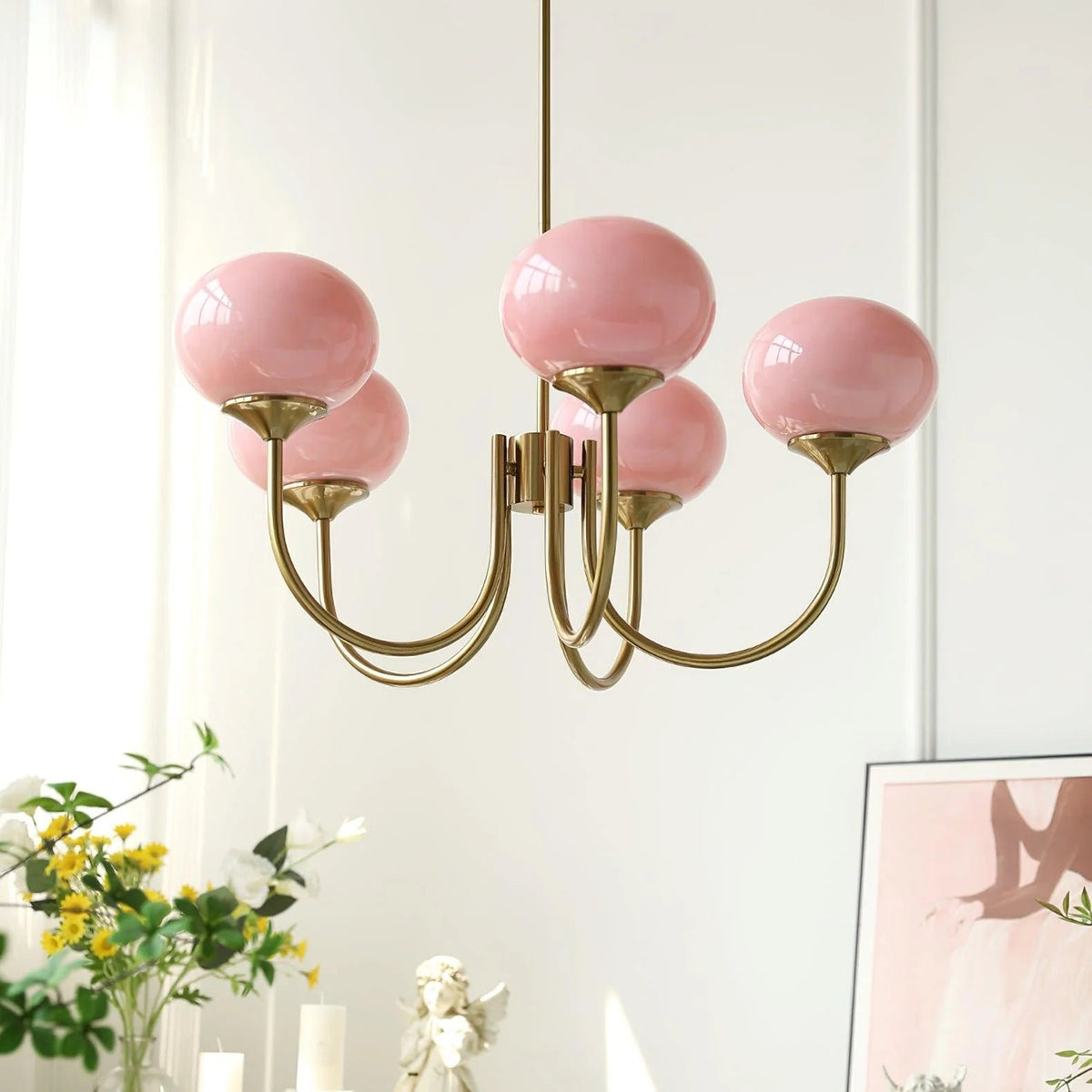 Retro Pendelleuchte mit kugelförmigen Glaskugeln Glamour Hero