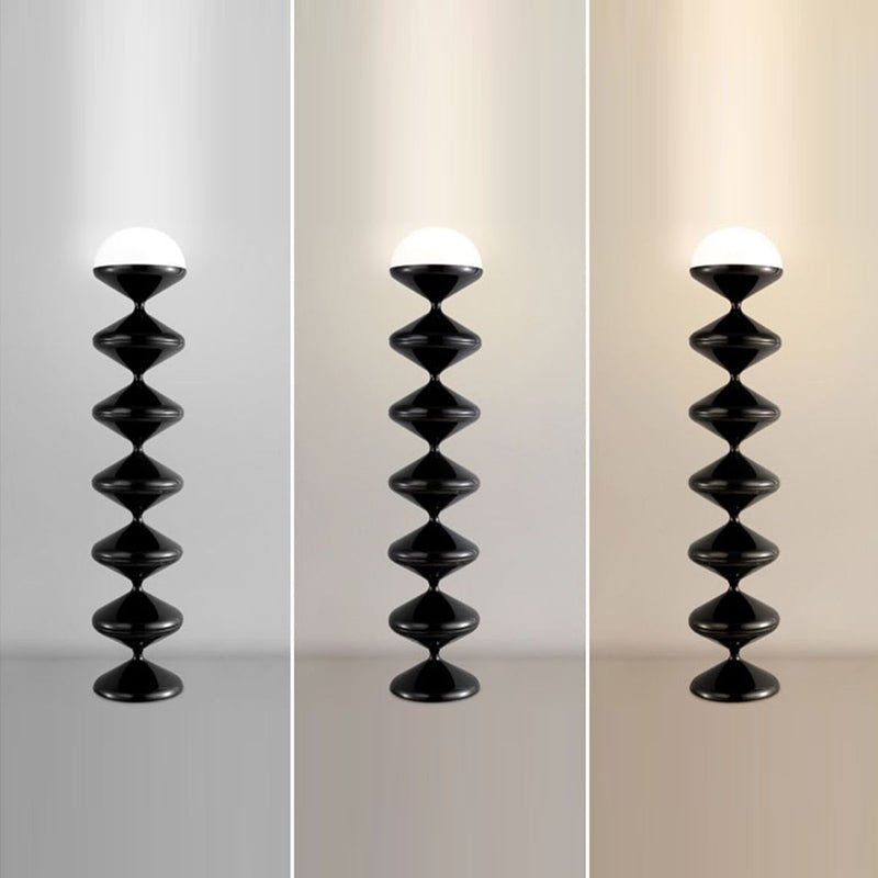 Skandinavische Eisen Stehlampe mit Sanduhr Design Rund Angle