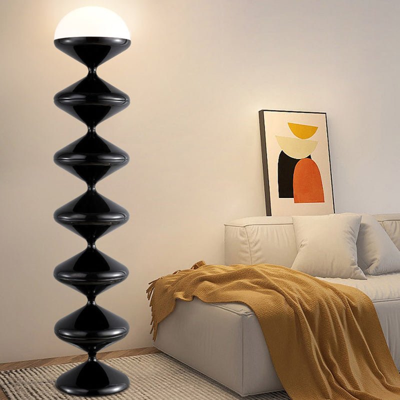 Skandinavische Eisen Stehlampe mit Sanduhr Design Rund Full