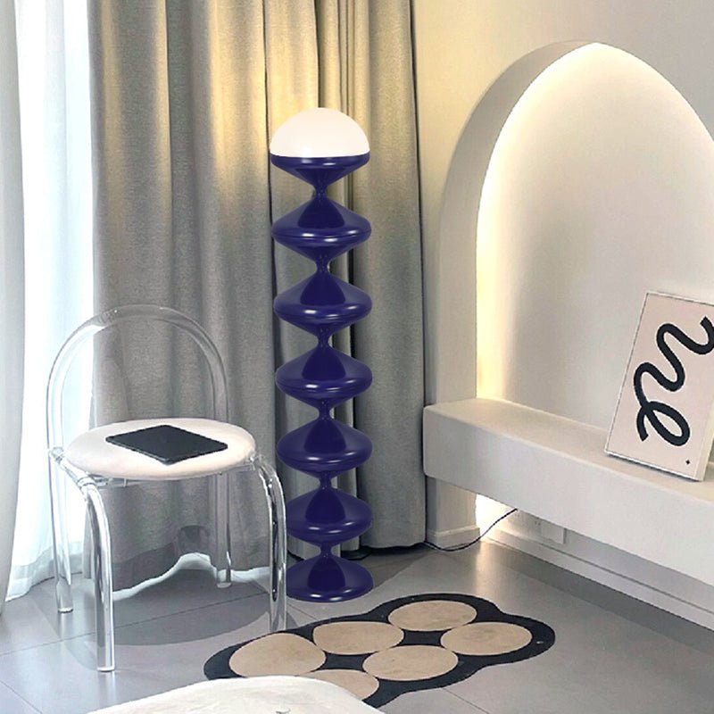 Skandinavische Eisen Stehlampe mit Sanduhr Design Rund View 11