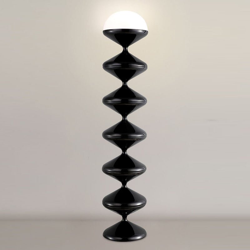 Skandinavische Eisen Stehlampe mit Sanduhr Design Rund View 14