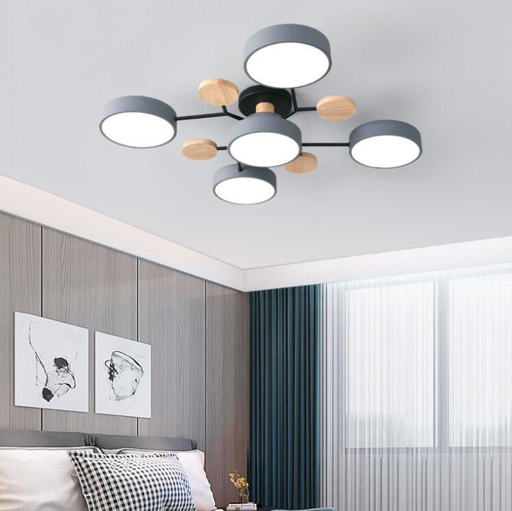 Skandinavische LED Deckenleuchte mit Ast Design Side