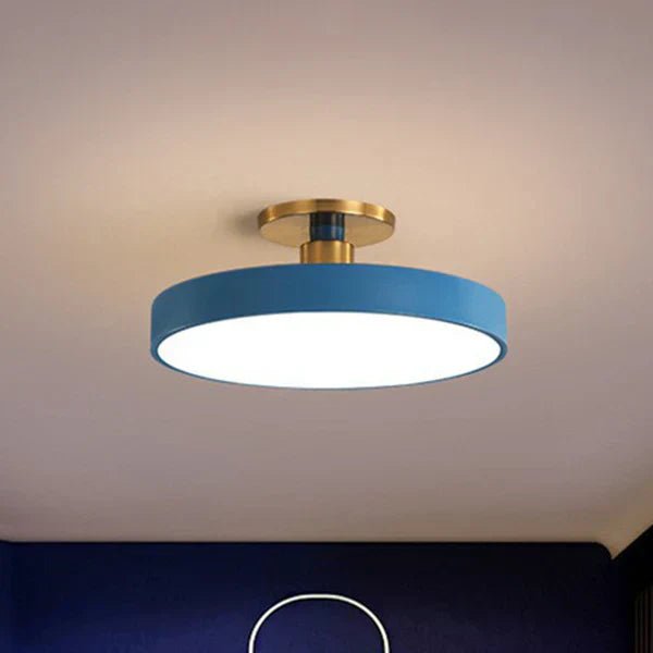 Skandinavische LED Deckenleuchte Rund Minimalistisch Angle