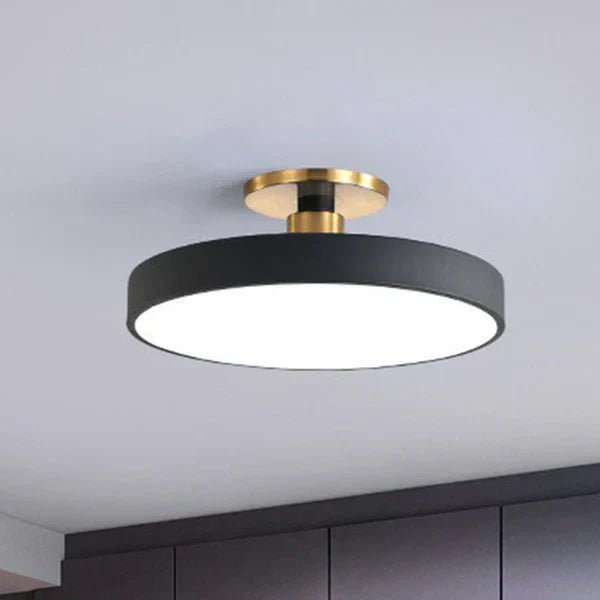 Skandinavische LED Deckenleuchte Rund Minimalistisch View 12