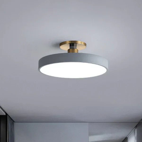 Skandinavische LED Deckenleuchte Rund Minimalistisch View 13