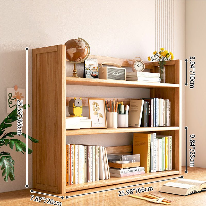 Skandinavisches Bambus Bücherregal mit Schubladen Zweilagig Angle