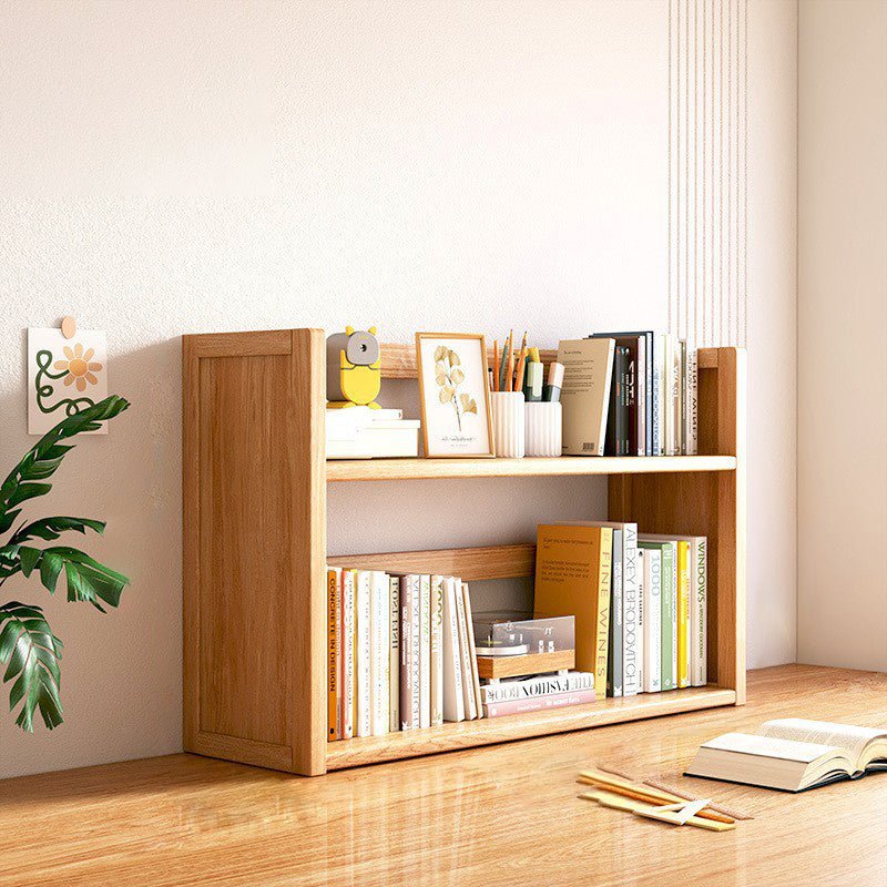 Skandinavisches Bambus Bücherregal mit Schubladen Zweilagig View 20