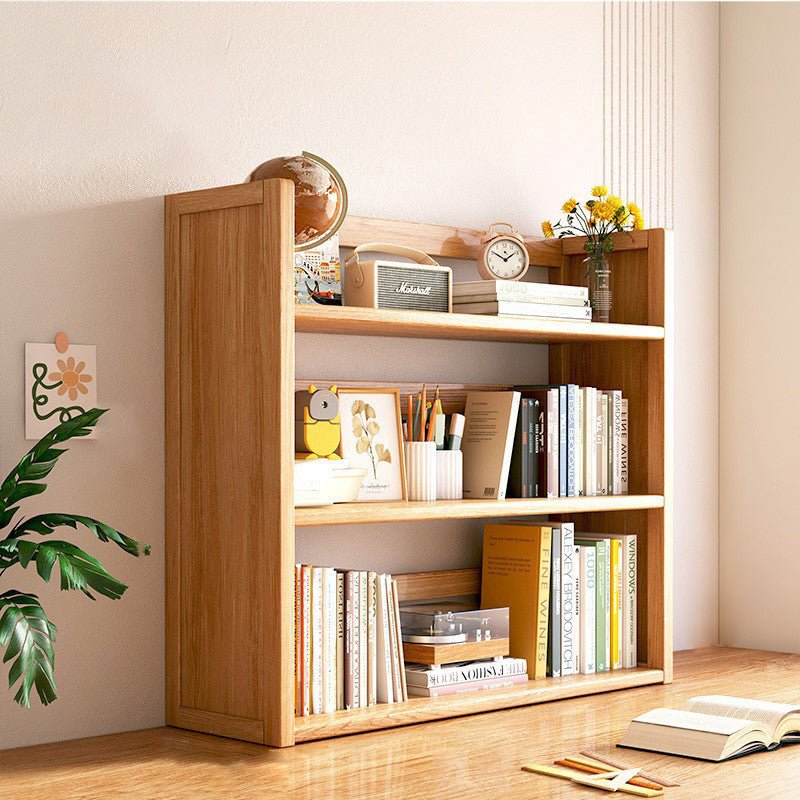 Skandinavisches Bambus Bücherregal mit Schubladen Zweilagig View 23