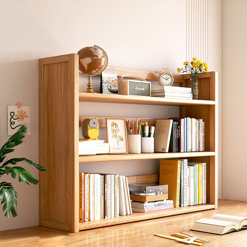 Skandinavisches Bambus Bücherregal mit Schubladen Zweilagig View 24