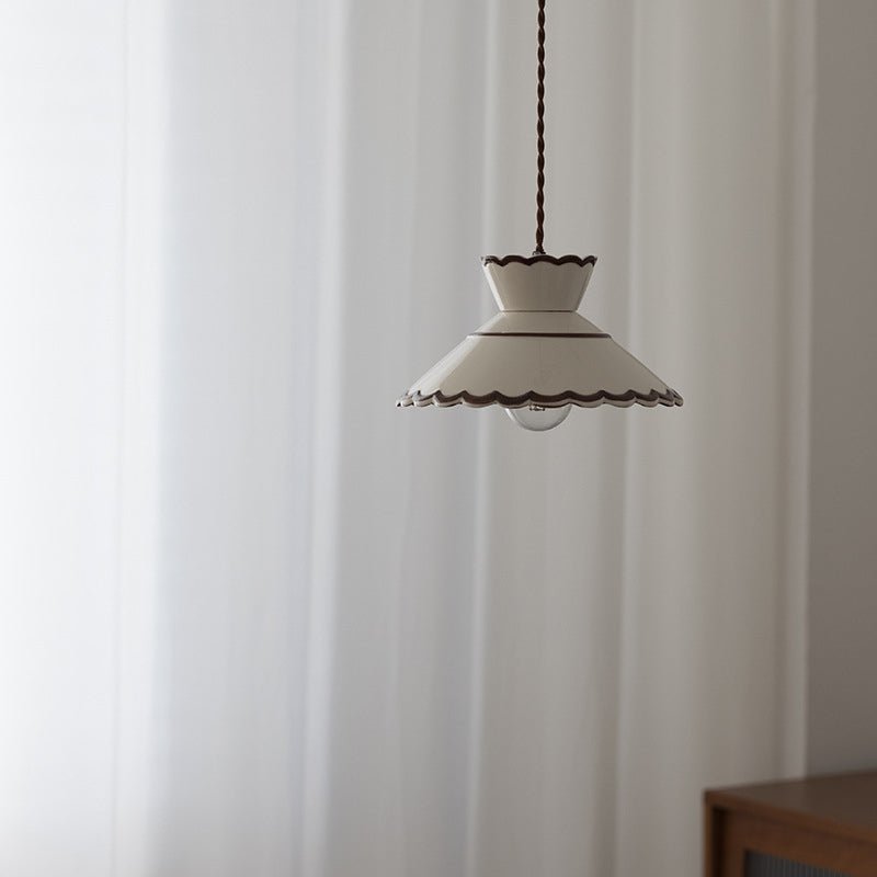 Traditionelle Keramik Pendelleuchte Konisch im Landhausstil View 11