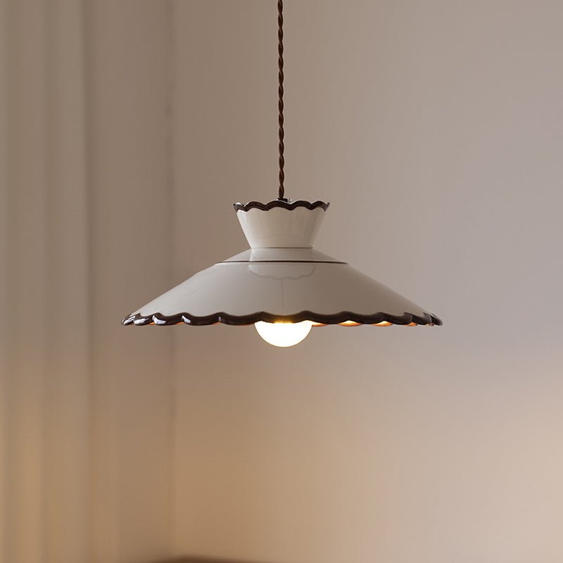 Traditionelle Keramik Pendelleuchte Konisch im Landhausstil View 12
