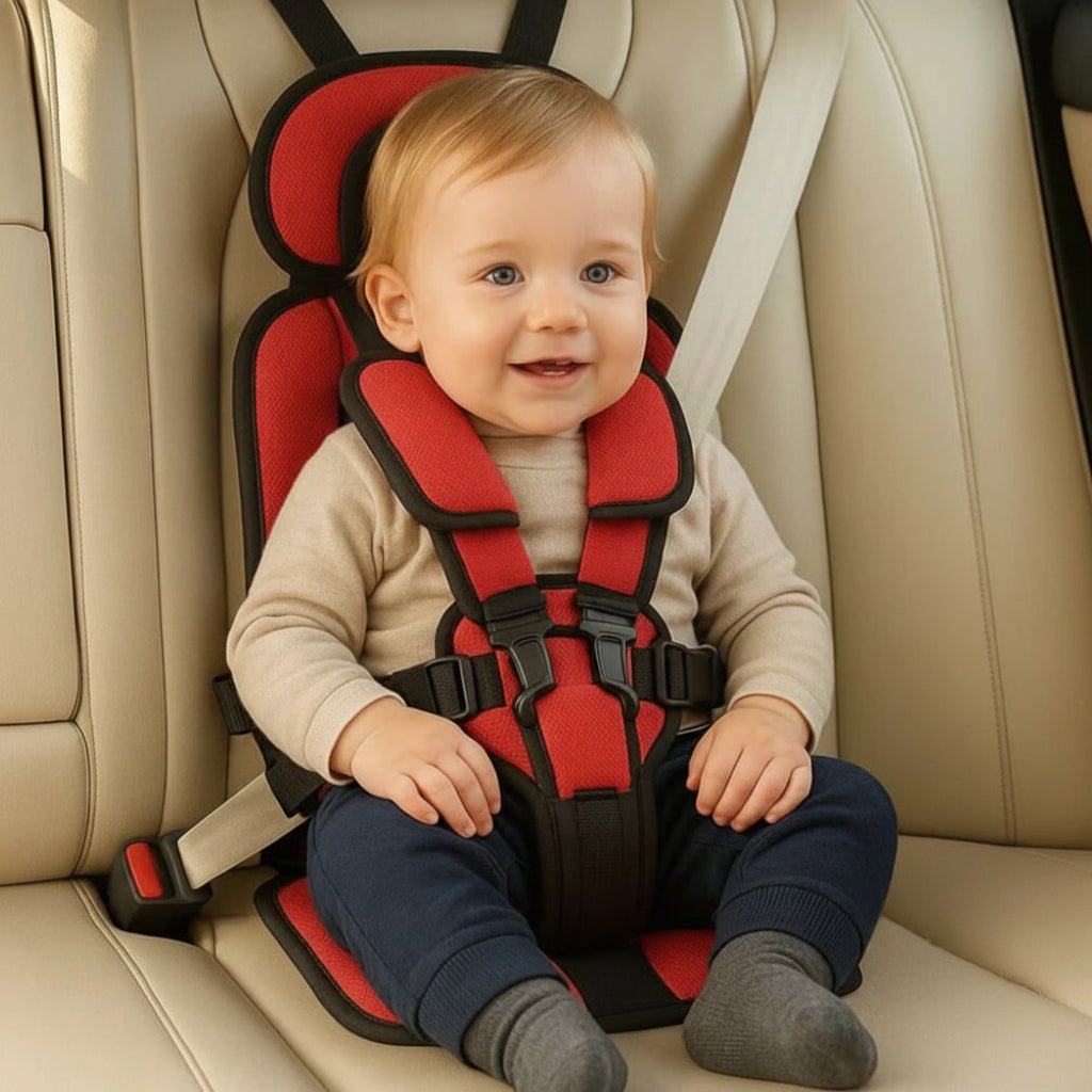 Tragbarer Kindersitz mit Sicherheitsgurt und Sitzerhöhung Front