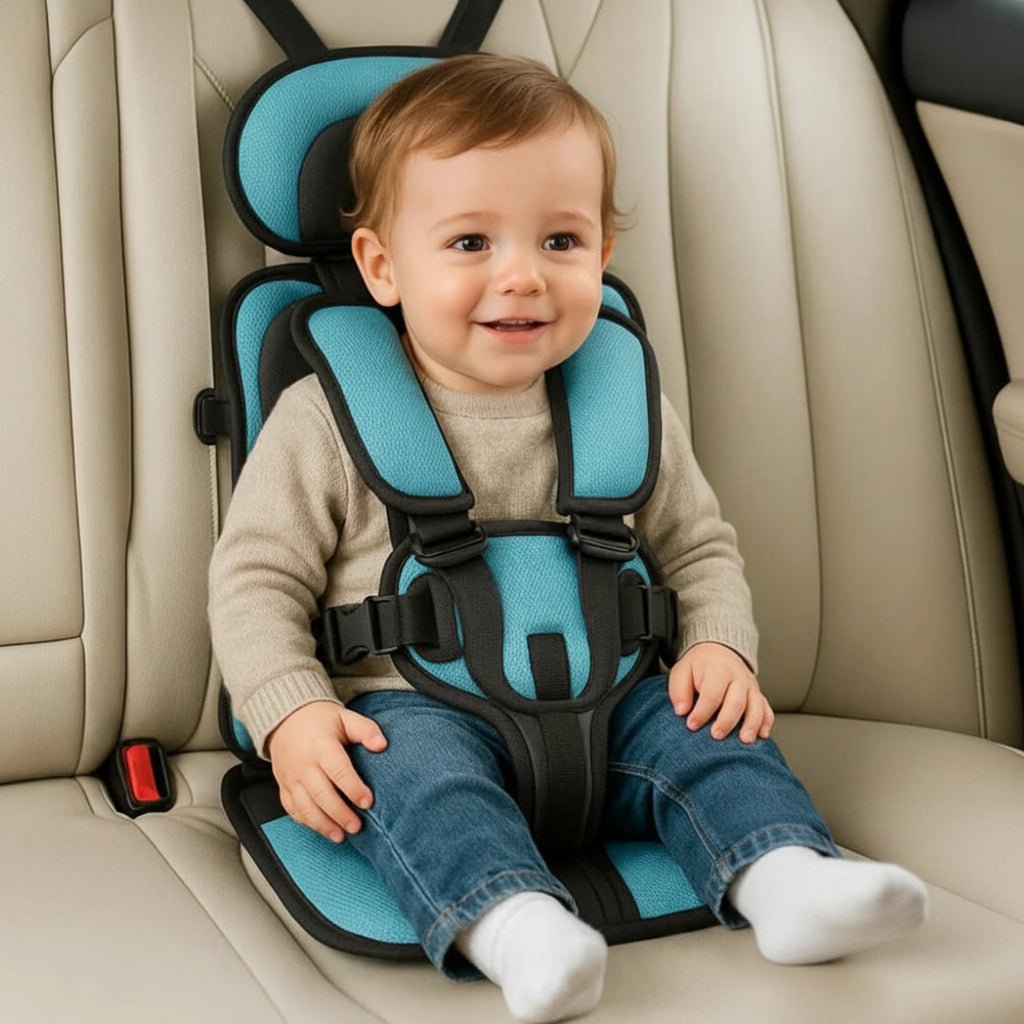 Tragbarer Kindersitz mit Sicherheitsgurt und Sitzerhöhung Hero