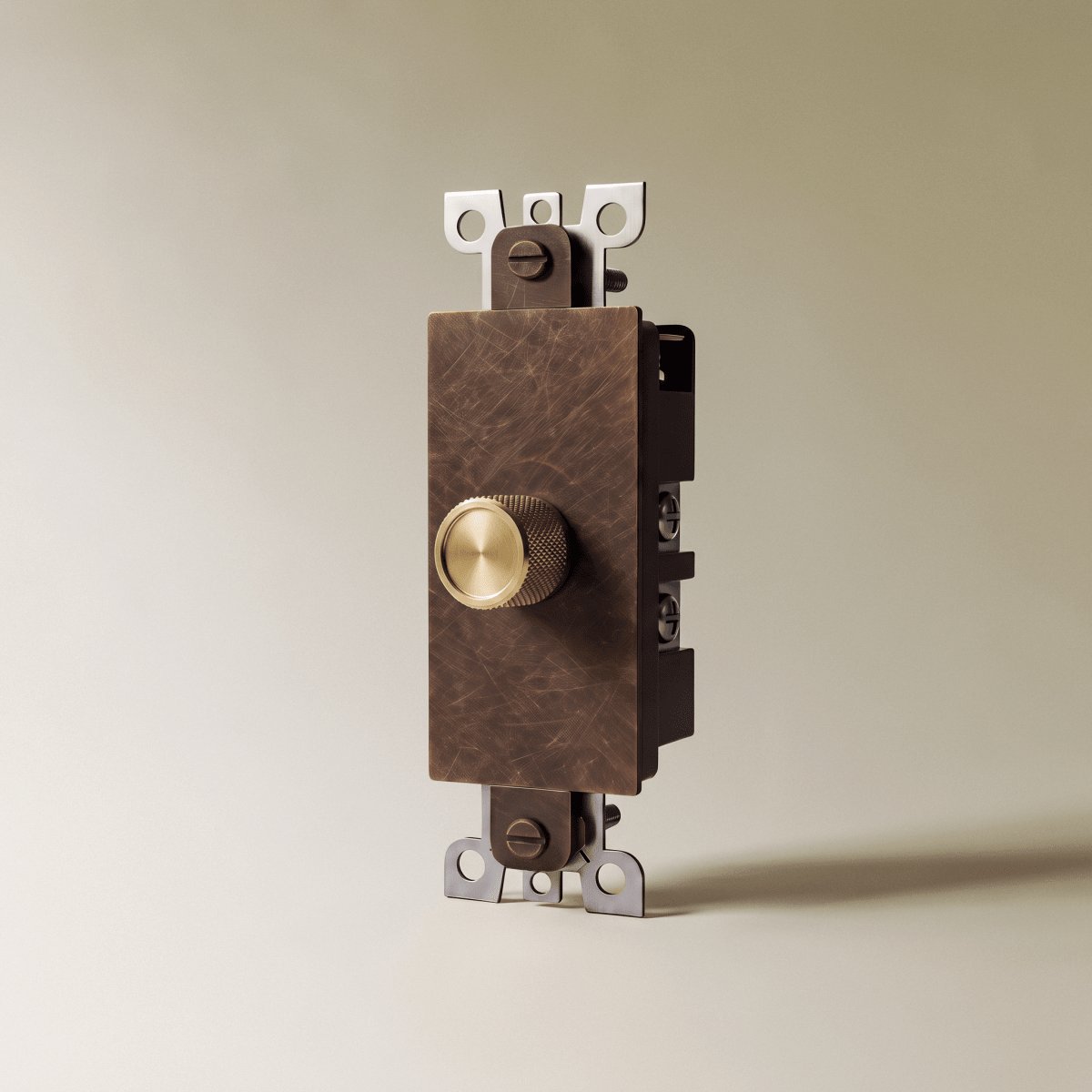 Vintage Messing Dimmschalter als Individuelles Modul Front