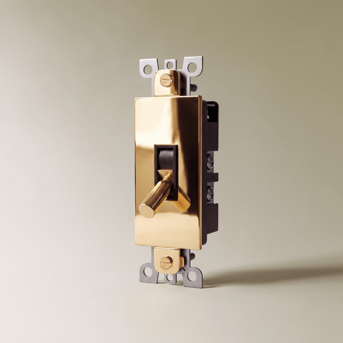 Vintage Messing Kippschalter als Individuelles Modul Angle