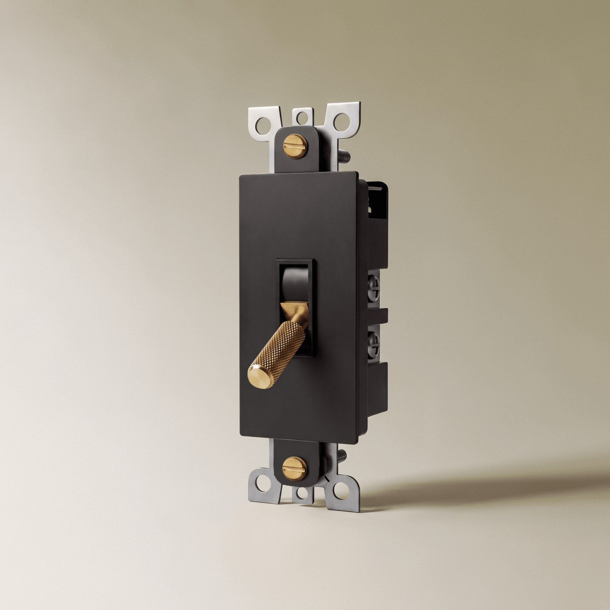 Vintage Messing Kippschalter als Individuelles Modul Back