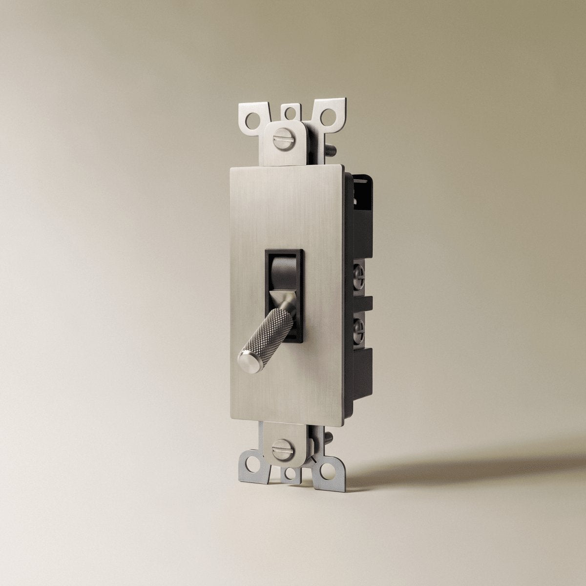 Vintage Messing Kippschalter als Individuelles Modul Close Up