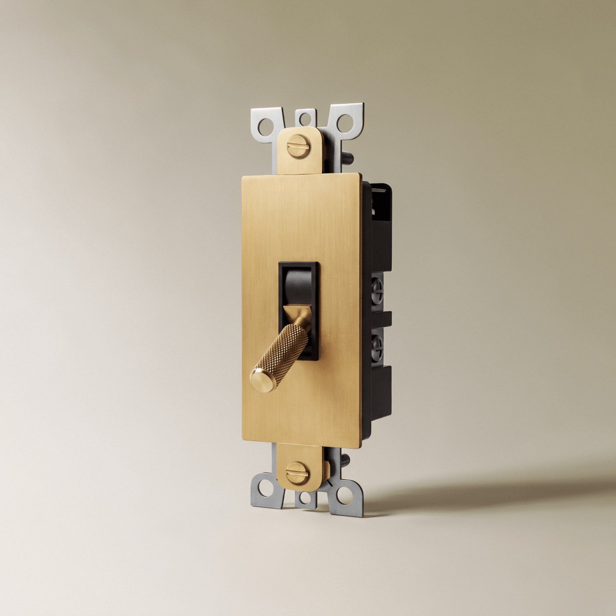 Vintage Messing Kippschalter als Individuelles Modul Hero